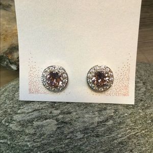 Morganite CZ Bridal Studs